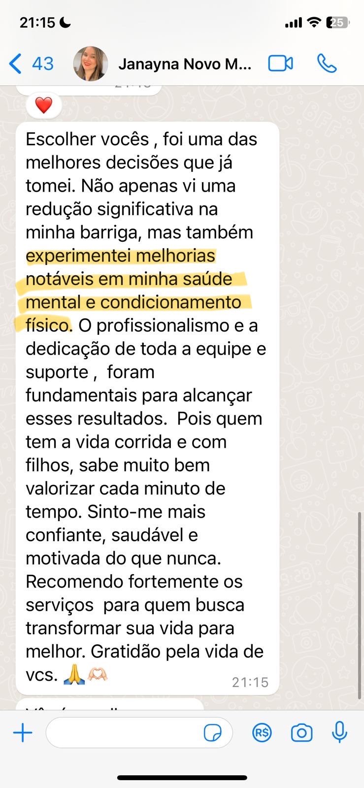 depoimento janayna disposição